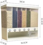Cutie pentru alimente, din plastic, cu capac, 6 compartimente, 10 l, 37.50 x 32.40 x 14.40 cm, OB001