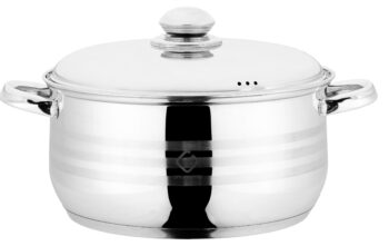 Cratita din inox cu capac din inox , 20 cm, 3 l , Grunberg GR1920