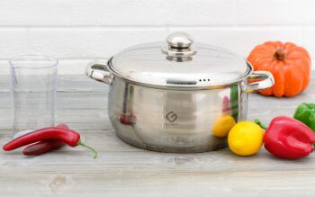 Cratita din inox cu capac din inox , 26 cm , 7.50 l, Grunberg GR1926