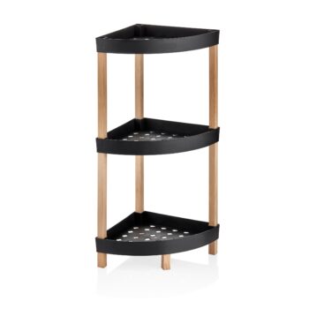 Oferta: Etajera cu 3 rafturi, din lemn si plastic, 34 x 34 x 80 cm, bienWood BIE7208