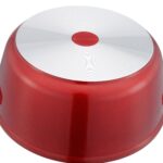 Cratita din aluminiu, cu ceramica, cu capac din sticla, pentru prepararea gemului, sosului din tomate, 32cm, Grunberg GR9032