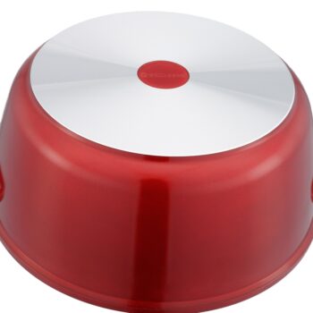 Cratita din aluminiu, cu ceramica, cu capac din sticla, pentru prepararea gemului, sosului din tomate, 32cm, Grunberg GR9032
