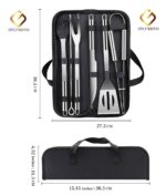 Set ustensile din inox, pentru gratar, 9 piese, Grunberg UG9PS