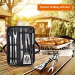 Set ustensile din inox, pentru gratar, 9 piese, Grunberg UG9PS