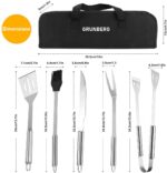 Set ustensile din inox, pentru gratar, 5 piese, Grunberg UG5PS