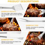 Set ustensile din inox, pentru gratar, 3 piese, Grunberg UG3PS