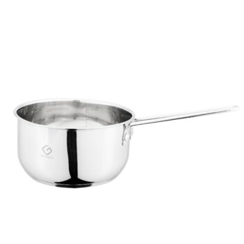 Cratita din inox , compatibila cu plita cu inductie, 14 cm , 1 l , Grunberg GR3153
