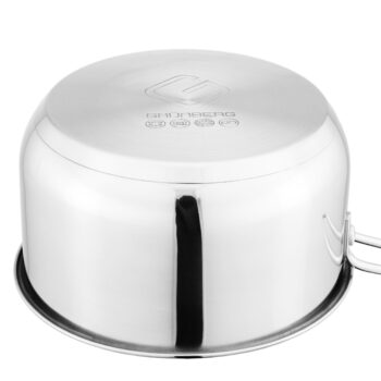Cratita din inox , compatibila cu plita cu inductie, 14 cm , 1 l , Grunberg GR3153