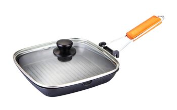 Gratar aluminiu , cu capac , 28x28 cm , Grunberg HXG28LD