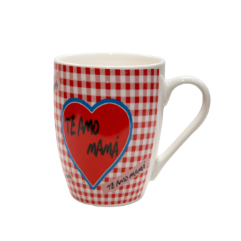 Cană 370 ml, model inimă, mesaj Te Amo Mama Cană 370 ml, model inimă, mesaj Te Amo Mama