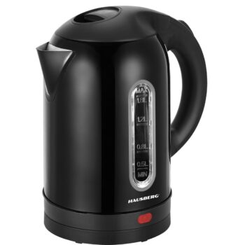 Fierbator apa electric HAUSBERG HB-3621NG, 1800 W, 1.8 litri, rezervor de apa din otel inoxidabil, oprire automata la fierbere, rotire la 360 grade, protectie la supraincalzire, baza detasabila, negru Fierbator apa electric HAUSBERG HB-3621NG, 1800 W, 1.8 litri, rezervor de apa din otel inoxidabil, oprire automata la fierbere, rotire la 360 grade, protectie la supraincalzire, baza detasabila, negru