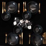 Set farfurii 16 piese, pentru 4 persoane, Anthracite, Cesiro, Gri Mat