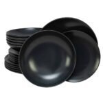Set farfurii 18 piese, pentru 6 persoane, Anthracite, Cesiro, Gri Mat
