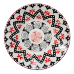 Farfurie adâncă model mandala și spirale