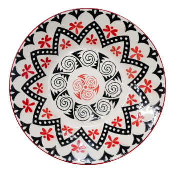 Farfurie adâncă model mandala și spirale