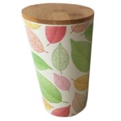 Recipient pentru depozitare , din fibre de bambus , cu capac , Grunberg BM008