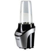 Blender 2 in 1 , putere 1000W, Hausberg HB7705N, Nutrition Extractor,8 pcs negru+CADOU SPATULA HB-H13