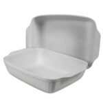 Set 2 vase termorezistente Alb 28x24x8 cm