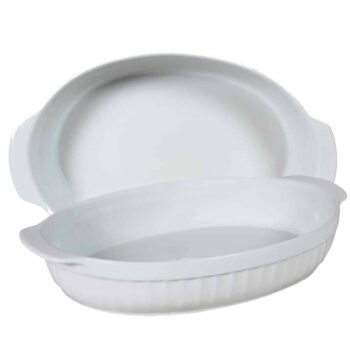 Set 2 vase termorezistente Alb 31x23x6 cm Set 2 vase termorezistente Alb 31x23x6 cm