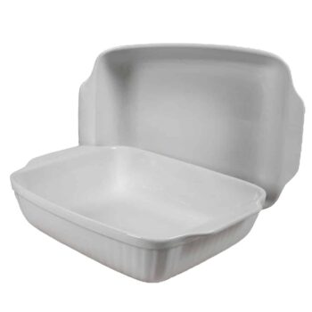 Set 2 vase termorezistente Alb 28x24x8 cm