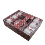 Set 6 Cesti cu motive traditionale rosii