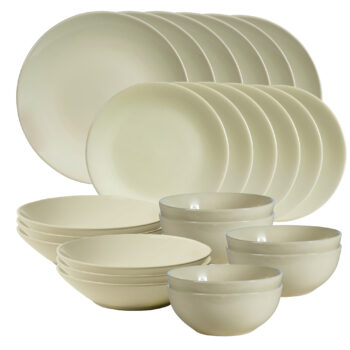 Set farfurii 24 piese, pentru 6 persoane, Milk Foam, Cesiro, Alb ivoire Set farfurii 24 piese, pentru 6 persoane, Milk Foam, Cesiro, Alb ivoire