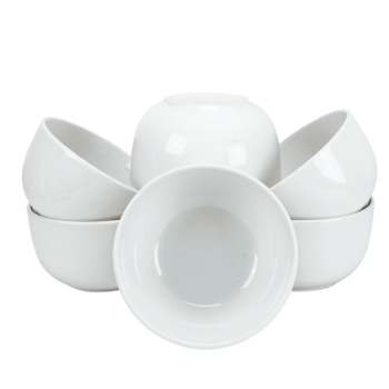 Set 6 boluri Ø 13 cm, 550 ml, Alb Lucios Set 6 boluri Ø 13 cm, 550 ml, Alb Lucios