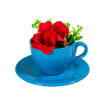 Ceasca cu farfurie pentru cafea Albastru Regal 160 ml