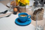 Ceasca cu farfurie pentru cafea Albastru Regal 160 ml