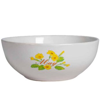 Bol cu decor May, 400 ml, Alb Arctic Bol cu decor May, 400 ml, Alb Arctic