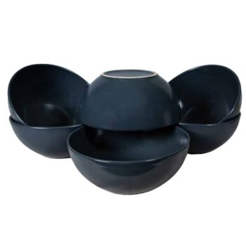 Set 6 salatiere medii, 19 cm, 600 ml, Gri Antracit