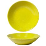 Set farfurii 16 piese, pentru 4 persoane, Lime Juice, Cesiro, Verde-Galbui