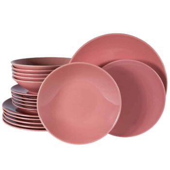 Set farfurii 18 piese, pentru 6 persoane, Glossy Dark Pink, Cesiro, Roz Glossy Set farfurii 18 piese, pentru 6 persoane, Glossy Dark Pink, Cesiro, Roz Glossy