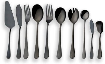 Set tacamuri 10 piese 18/0 inox, Berglander, CTWSB10 Negru