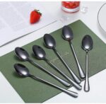 Set de 6 linguri pentru cocktail din inox, Berglander CTISB6 negru