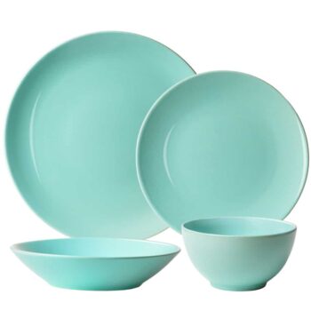 Set farfurii 4 piese, pentru o persoana, Peppermint, Cesiro, Verde Menta Set farfurii 4 piese, pentru o persoana, Peppermint, Cesiro, Verde Menta