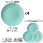 Set 4 farfurii desert Verde Menta Lucios - Eleganță la Masă