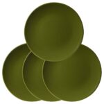 Set 4 Farfurii pentru Desert cu Stil Verde Lucios!