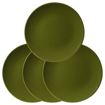 Set 4 Farfurii pentru Desert cu Stil Verde Lucios!