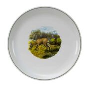 Platou Alb cu decor caprioara, 28 cm