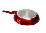 Tigaie din aluminiu turnat, interior marmorat anti-aderent, baza metalica pentru plita cu inductie, 28 cm, Grunberg GR3328