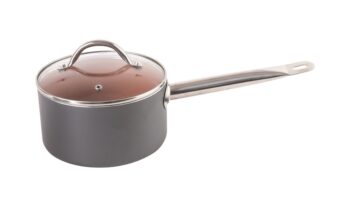Oferta : Set 6 piese, 3 vase din aluminiu cu invelis antiaderent , cu ceramica si titan , Grunberg GR6936
