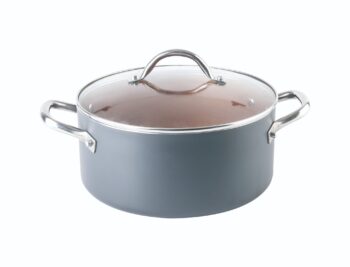 Oferta : Set 6 piese, 3 vase din aluminiu cu invelis antiaderent , cu ceramica si titan , Grunberg GR6936