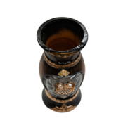 Vază maro cu perle și sclipici