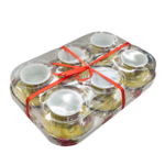 Set 6 cești cu farfurioare galbene cu flori
