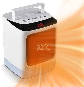 Încălzitor electric portabil cu 2 setări de încălzire și lumină de noapte