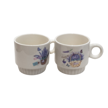 Set 4 cești model lavandă