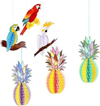 Grădină hawaiană decorațiuni tropicalei 6 buc Grădină hawaiană decorațiuni tropicalei 6 buc