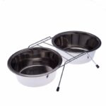 Set 2 castroane din inox , cu suport metalic , 2 x 4700 ml , Grunberg GR2989