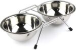 Set 2 castroane din inox , cu suport metalic , 2 x 4700 ml , Grunberg GR2989